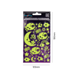 Imaginovo Pegatinas Luminosas Luna con Relieve 250x145 mm