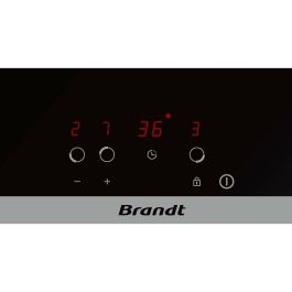 BRANDT BPV6320 - Placa vitrocerámica-3 zonas-5300W-L60cm-Revestimiento de vidrio-Negro