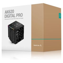 DeepCool AK620 DIGITAL PRO Refrigerador Aire 12 cm Negro 2 Ventiladores 6 Tubos LED Multi