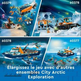 LEGO City 60368 The Arctic Exploration Ship, gran juguete de bote flotante para niños