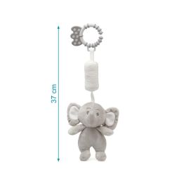 KioKids Peluche Sonajero Elefante Mordedor Colgable Juguete Sensorial Suave Poliéster Gris Bebés +0 Meses Dolci Amici