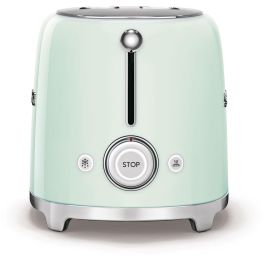 Smeg TSF02PGEU Tostadora de 2 rebanadas, estilo retro, color verde pastel