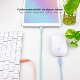 Cable USB a Lightning NANOCABLE 10.10.0401-CO1 1 m Malla Cable USB a Lightning NANOCABLE 10.10.0401-CO1 1 m Malla