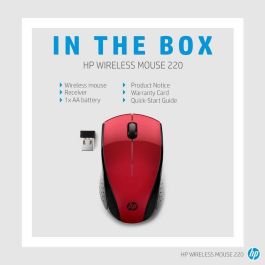 Ratón Inalámbrico HP 220 Rojo 1600 dpi
