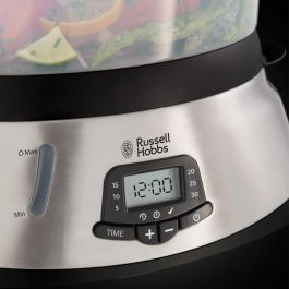 Russell Hobbs 23560-56 Cocedor a Vapor de 3 Pisos Maxicook con Temporizador Digital y Turbo-Impulso