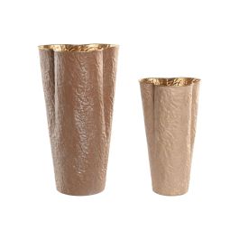 DKD Home Decor Jarrón Moderno de Metal Beige Dorado - Set de 2 - 28 x 52 x 29 cm Precio: 122.49999949. SKU: B1GEJRQVA7