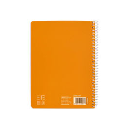 Liderpapel Cuaderno Espiral A5 Tapa Blanda 40 Hojas Cuadro Pautado 5mm Color Naranja