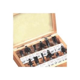 Fartools Juego de 12 Fresas con Vástago de 8 mm y Embalaje en Caja de Madera