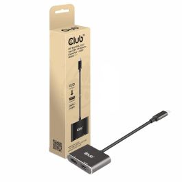 Club3D CSV-1552 MST-Hub USB 3.2 Tipo C a DisplayPort/HDMI 4K 60Hz - Adaptador Multi Stream Transport Negro
