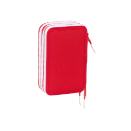 Plumier Triple Sevilla Fútbol Club Rojo 12,5 x 19,5 x 5,5 cm 36 Piezas