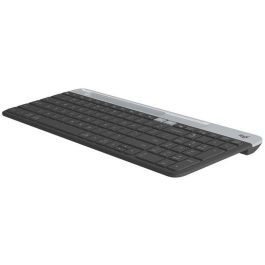 Logitech K580 Slim Multi-Device Teclado Inalámbrico Ultra-Delgado Silencioso con Soporte para Móvil, Teclado Numérico y Conexión Multiplataforma