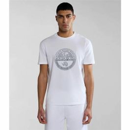 Camiseta Deportiva de Manga Corta Napapijri S-Bollo Ss 1 Blanco