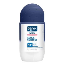Sanex MEN ACTIVE CONTROL Desodorante Roll-on Antitranspirante Protección 24h pH Natural Sin Alcohol Para Todo Tipo de Pieles 50ml