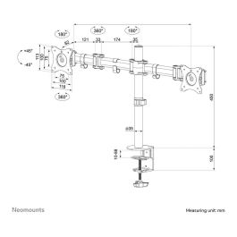 Soporte de Mesa para Pantalla Neomounts NM-D135DBLACK