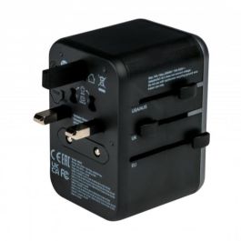 Verbatim Adaptador Universal de Viaje UTA-04 con 1 Puerto USB-C PD 61W, 1 Puerto USB-C, 3 Puertos USB-A