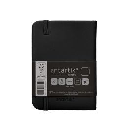 Cuaderno Con Gomilla Antartik Notes Tapa Dura A7 Hojas Lisas Negro 80 Hojas 80 gr Fsc