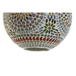 DKD Home Decor Lámpara de Techo Árabe Mosaico Craquelado Multicolor Cristal Metal E14 25W 25x25x30 cm Pack de 2