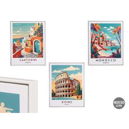 Giftdecor Cuadro Ciudades Surtidos 40x50 cm Canvas y Madera Marco Blanco Colores Azul, Blanco, Naranja, Rosa (6 Unidades) Precio: 56.58999995. SKU: B1D7FQYXQZ