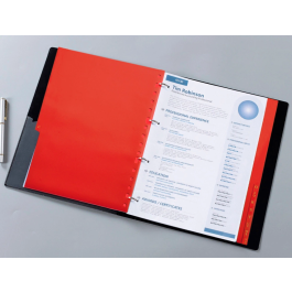 Liderpapel Separador Plástico Alfabético A-Z Cuarto para Documentos 11 Taladros PVC 160 Micras 3x210x170 mm