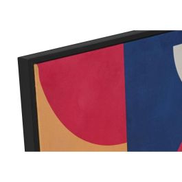 DKD Home Decor Cuadro Decorativo de Pared Urban Moderno Lienzo Velvet Azul Negro 63x83x3 cm Set de 2 Unidades
