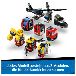 LEGO 60462 Helicóptero, Cami3n Bomberos Y Submarino