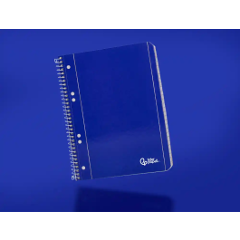 Liderpapel Cuaderno Espiral A5 Micro Serie Azul Tapa Blanda 80h 75gr Horizontal 6 Taladros Azul