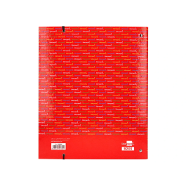 Liderpapel Carpeta con Recambio A5 Cuadro 5mm Forrada 4 Anillas 20mm con Cierre de Gomilla y 120 Hojas