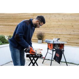 Black+Decker Lijadora de lima 350W KA900E-QS, velocidad variable 900-1600rpm, hoja 451x13mm, depósito polvo ciclónico