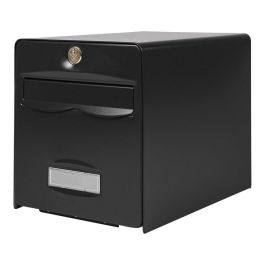 Burg Wachter Buzón Balthazar de acero galvanizado prelacado, 1 puerta, Negro, resistente a corrosión y con poste antirrobo Burg Wachter Buzón Balthazar de acero galvanizado prelacado, 1 puerta, Negro, resistente a corrosión y con poste antirrobo