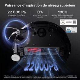 Roborock AAASB75055 Robot Aspirador SAROS 10 con Base de Agua Autónoma, 22000 Pa, LDS Retráctil