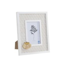 DKD Home Decor Marco Foto Decorativo Estilo Boho Blanco Beige de Madera y Cristal 21.5x26.5 cm con Fleco, Pack 4 Unidades Precio: 14.97738. SKU: B1FKSVFDJ3