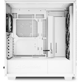 SHARKOON REBEL C50 RGB ATX Full Tower Caja de PC Blanca con Panel de Cristal Templado y 4 Ventiladores RGB