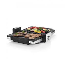 WMF 0415110011 Kontaktgrill Lono 2en1 Plancha para Parrilla Eléctrica, Negro y Acero Inoxidable, 2100W