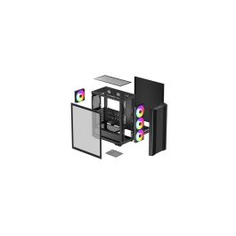 Deepcool CC560 ARGB V2 - Caja PC Torre Media ATX Negra - Circulación de Aire Optimizada