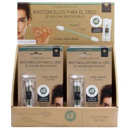 Cosmetic Club Juego de 2 Bastoncillos de Oído Reutilizables de Silicona para Uso Cotidiano
