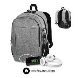 Mochila para Portátil y Tablet con Salida USB Subblim Urban Lock Backpack 16" Precio: 22.68999986. SKU: B1DJB8DB5R