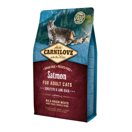 Carnilove Alimento para Gatos Adultos Sensibles con Salmón para Pelo Largo 2 kg Precio: 16.8899995. SKU: B17V4ARX9Z