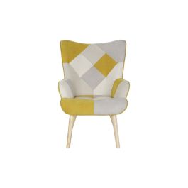 Sillón DKD Home Decor Amarillo Beige Gris claro 70 x 73 x 100 cm