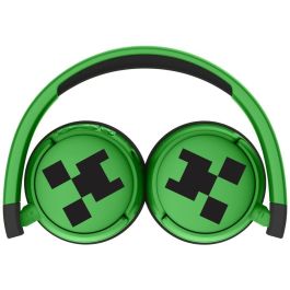 OTL TECHNOLOGIES Auriculares Inalámbricos Bluetooth Infantiles Minecraft con Cancelación de Ruido Activa