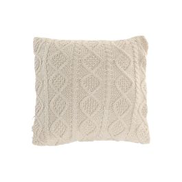 DKD Home Decor Cushions abril 25 natur a Cojín Boho Crudo de Algodón 45x45 cm hecho a mano con cremallera - Pack 2 Unidades Precio: 37.59000036. SKU: B197F5PTRD