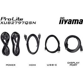 iiyama XUB2797QSN-B2 Monitor 27" QHD IPS 1ms 100Hz HDMI DP USB-C Altavoces Pivot Negro