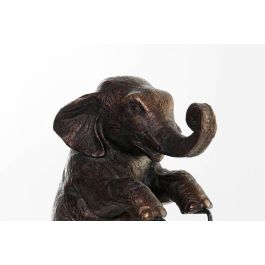 DKD Home Decor Figura Elefante Resina Metal Negro 30 x 37 x 12 cm