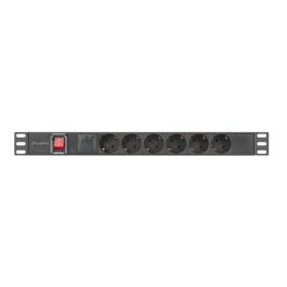 LANBERG PDU-06F-0200-BK Unidad de Distribución de Energía (PDU) con 6 Salidas AC Tipo F, Montaje 1U, Negro Precio: 25.4999998. SKU: B1CNC465R4