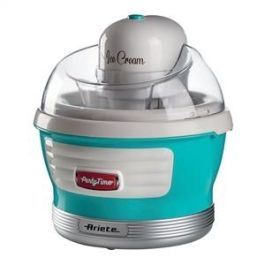 Ariete 643/01 Heladera Eléctrica Party Time Azul, Diseño Exclusivo, 1.5L, Hace Helados en 30 Minutos