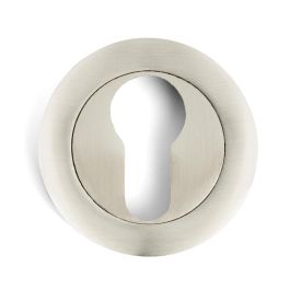 JANDEL Bocallave Zamak Ø50x10mm para Cerraduras, Acabados Múltiples: Cuero, Pulillo Brillo, Latón Mate, Níquel Satinado y Negro.