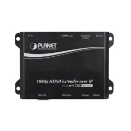 Planet IHD-210 Extensor Receptor HDMI sobre IP con PoE Full HD 1080p para Distribución de Video por Red LAN con Extensión IR y RS232