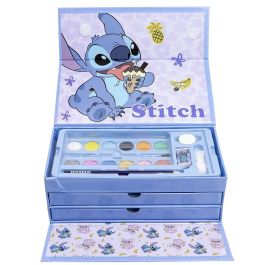 Cerdá Set de Papelería Coloreable Maletín Stitch Azul Claro