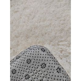 DKD Home Decor Alfombra Marfil Plateado Poliester 240 x 3 x 60 cm