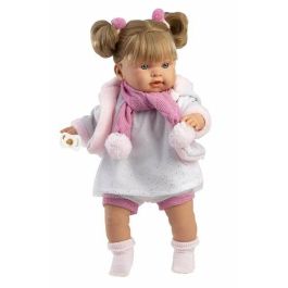 Llorens Muñeca Alexandra Llorona 42cm, con mecanismo de sonido, cuerpo de tela y vestido 100% algodón. Incluye pilas, edad 3+ Llorens Muñeca Alexandra Llorona 42cm, con mecanismo de sonido, cuerpo de tela y vestido 100% algodón. Incluye pilas, edad 3+