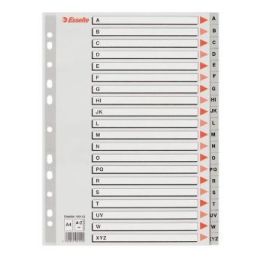 Esselte Abecedario Separador Multitaladro A-Z Polipropileno A4 gris Con Carátula Índice Cartón Color Precio: 5.50000055. SKU: B1KNRNLC65